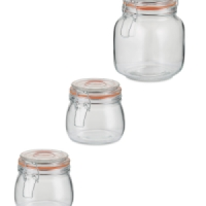 Clip Lid Jars Set 3 Pack