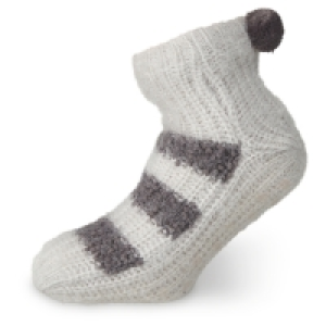 Ladies Grey Snuggle Socks 4-8