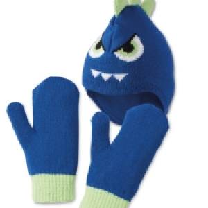 Monster Hat & Mittens Set 3-6 Years