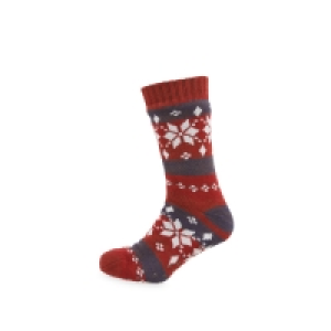 Mens Snowflake Slipper Socks