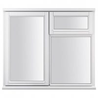 Wickes  White Double Glazed Timber Window with Top Lite Side Hung & 