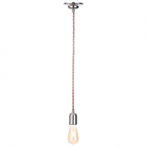 Inlight Twisted Nickel Red Dimmable Cable Pendant Light - 42 £14.99