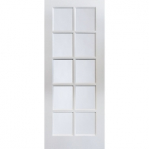 Jeld-Wen 10 Lite Clear Glazed White MDF Internal Door - 1981