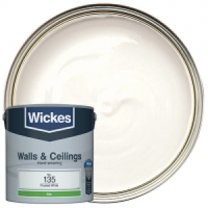 Wickes Frosted White - No.135 Vinyl Silk Emulsion Paint - 2. £12.00
