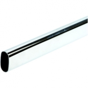 Wickes Interior Multi Rail Oval Tube - 30 x 15mm x 1.2m Chro £10.19