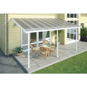 Wickes  Palram Feria Polycarbonate Patio Canopy White - 2950 x 3070 