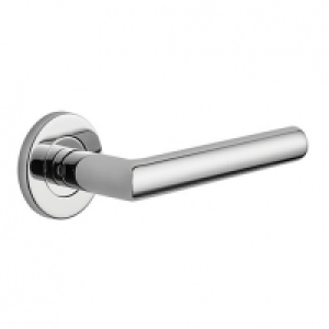 Designer Levers Eros Lever On Rose Door Handle - Polished St