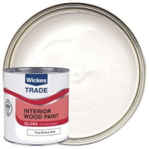 Wickes Trade Non-Drip Gloss Paint - Pure Brilliant White 1L £13.00
