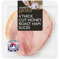 Ocado  Ocado Gold British Honey Roast Ham 4 Slices Thick Cut No Add