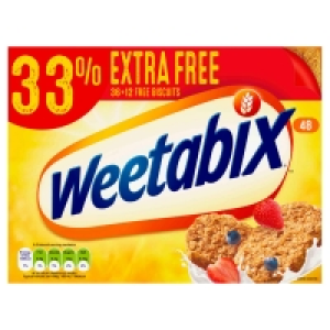 Weetabix Cereal 36 Pack + 33% Extra Free £3.75