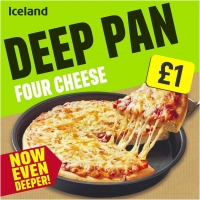 Iceland  Iceland Deep Pan Four Cheese Pizza 382g
