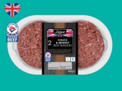 Deluxe 2 Chuck & Brisket British Beef Burgers £2.69