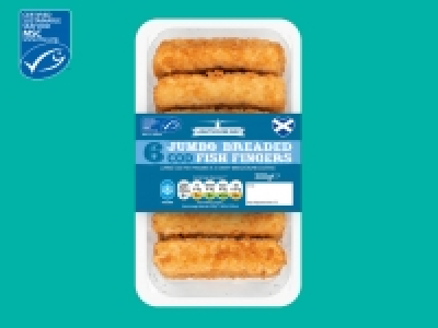 Lighthouse Bay 6 Jumbo Breaded Cod Fish Fingers £2.99