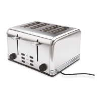 Aldi  Ambiano Silver 4 Slice Toaster