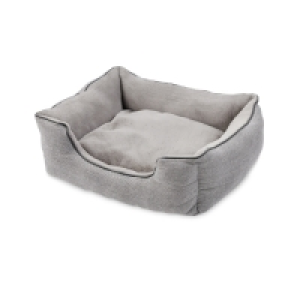 Medium Grey Herringbone Dog Bed