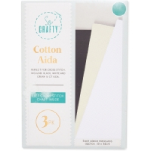 Aldi  So Crafty Colour Cotton Aida 3 Pack