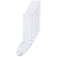 Aldi  Girls Knee High Socks 5 Pack White