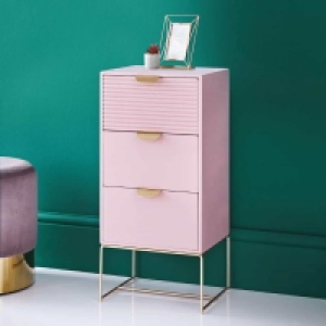 Loft Studio 3 Drawer Unit - Blush