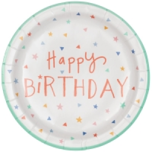 Kids Party Paper Plates 20pk - Happy Birthday