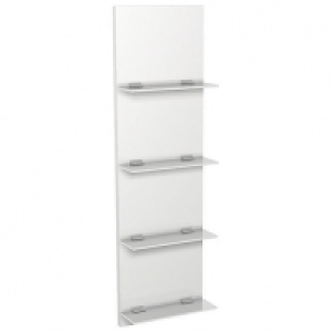 Wickes Hertford White Gloss Floor Standing Glass Shelving Un £56.00