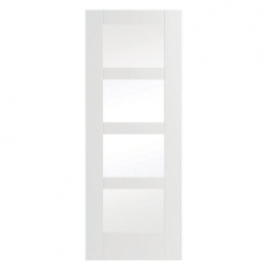 Wickes  Wickes Marlow White Glazed Softwood 4 Panel Internal Door - 