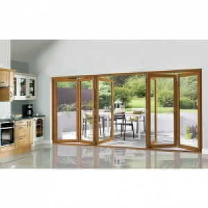 Wickes Eden Finished Oak Veneer Bi-fold Door 14ft Wide