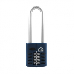 Wickes  Squire Combination Padlock with Extra Long Hardened Steel Sh