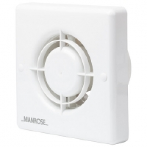 Manrose Bathroom Fan with Timer - White 100mm £16.90