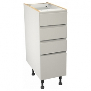 Wickes  Camden Dove Grey 4 Drawer Unit - 300mm