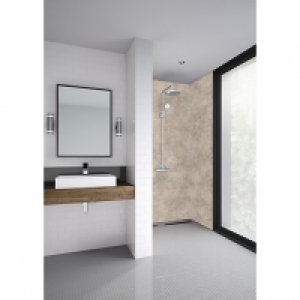 Wickes  Mermaid Elite Treviso Tongue & Groove Single Shower Panel 24