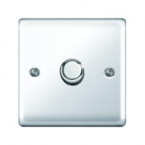 Wickes Dimmer Switch 1 Gang 2 Way 400W Polished Chrome Raise £13.32