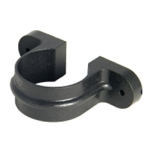 FloPlast 68mm Cast Iron Style Round Line Downpipe Clip - Bla