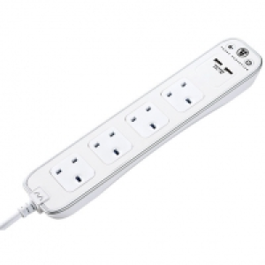 Masterplug 4 Socket Extension Lead With Surge Protection And £18.00