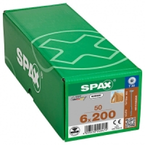 Spax Tx Washer Head Wirox Screws - 6.0x200mm Pack Of 50 £43.02