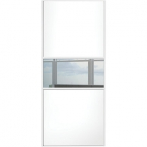 Spacepro Sliding Wardrobe Door Fineline White Panel & Mirror £160.00