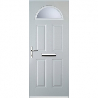 Wickes  Euramax 4 Panel 1 Arch White Right Hand Composite Door 920mm