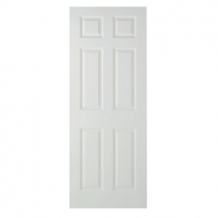 Wickes  Wickes Woburn White Grained Moulded 6 Panel Internal Fire Do