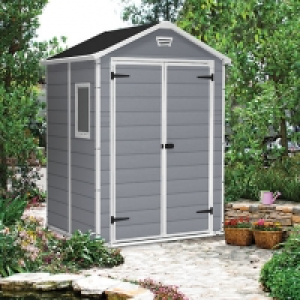 Keter Manor 6 x 5ft Double Door Outdoor Apex Plastic Garden