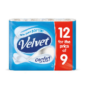 Velvet Comfort Toilet Tissue £3.50