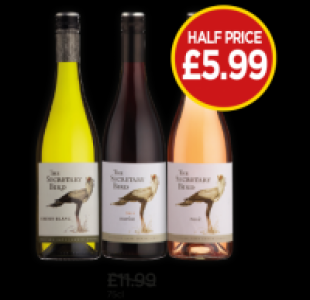 Budgens  Secretary Bird Chenin Blanc, Merlot, Rose