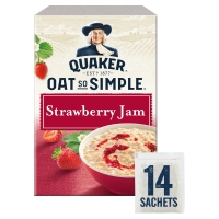 Iceland  Quaker Oat So Simple Strawberry Jam Porridge Sachets 14x33.2