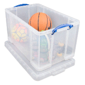 Really Useful 84L Plastic Storage Box - Clear £21.99