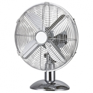 Wickes  Fine Elements 12 Inch Chrome Desk Fan