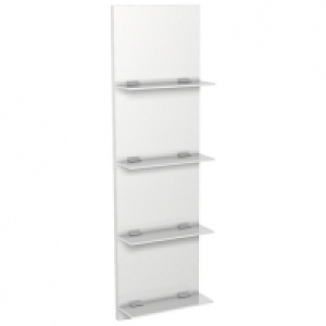 Wickes  Wickes Hertford Dove Grey Floorstanding Glass Shelving Unit 