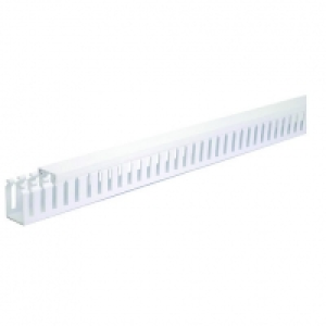 Wickes Self-Adhesive Slotted Trunking - White 28 x 38mm x 2m