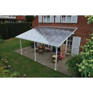 Wickes  Palram Feria Polycarbonate Patio Canopy White - 2950 x 5460 