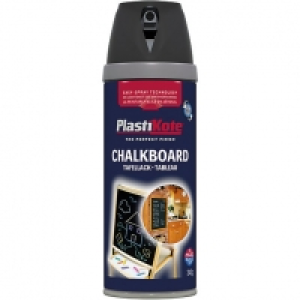 Wickes  PlastiKote Chalkboard Twist & Spray Paint - Black 400ml