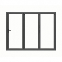 Wickes  Jci Aluminium Bi-fold Door Set Grey Right Opening 2090 x 209