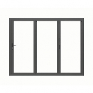 Wickes  Jci Aluminium Bi-fold Door Set Grey Right Opening 2090 x 209