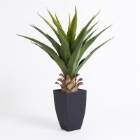 HomeBargains  Agave Americana Artificial Plant in Black Pot